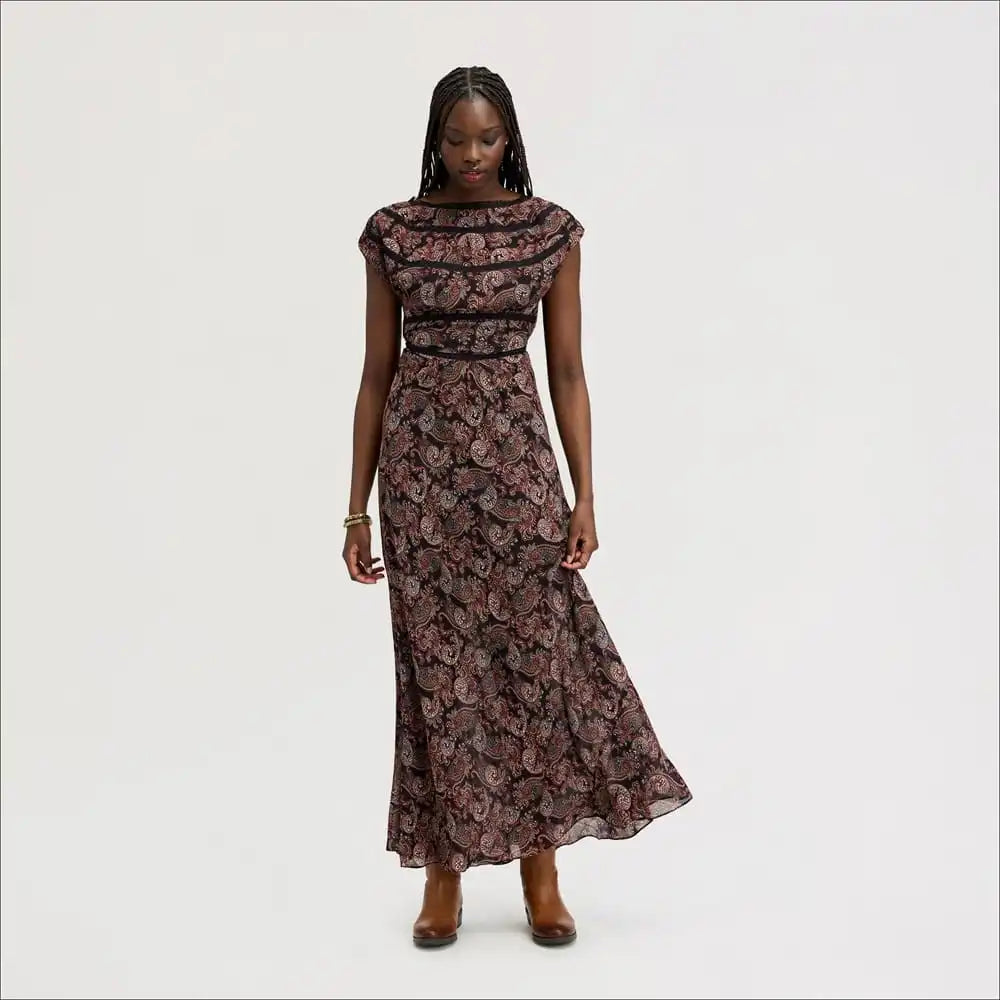 Lace Inset Maxi Dress
