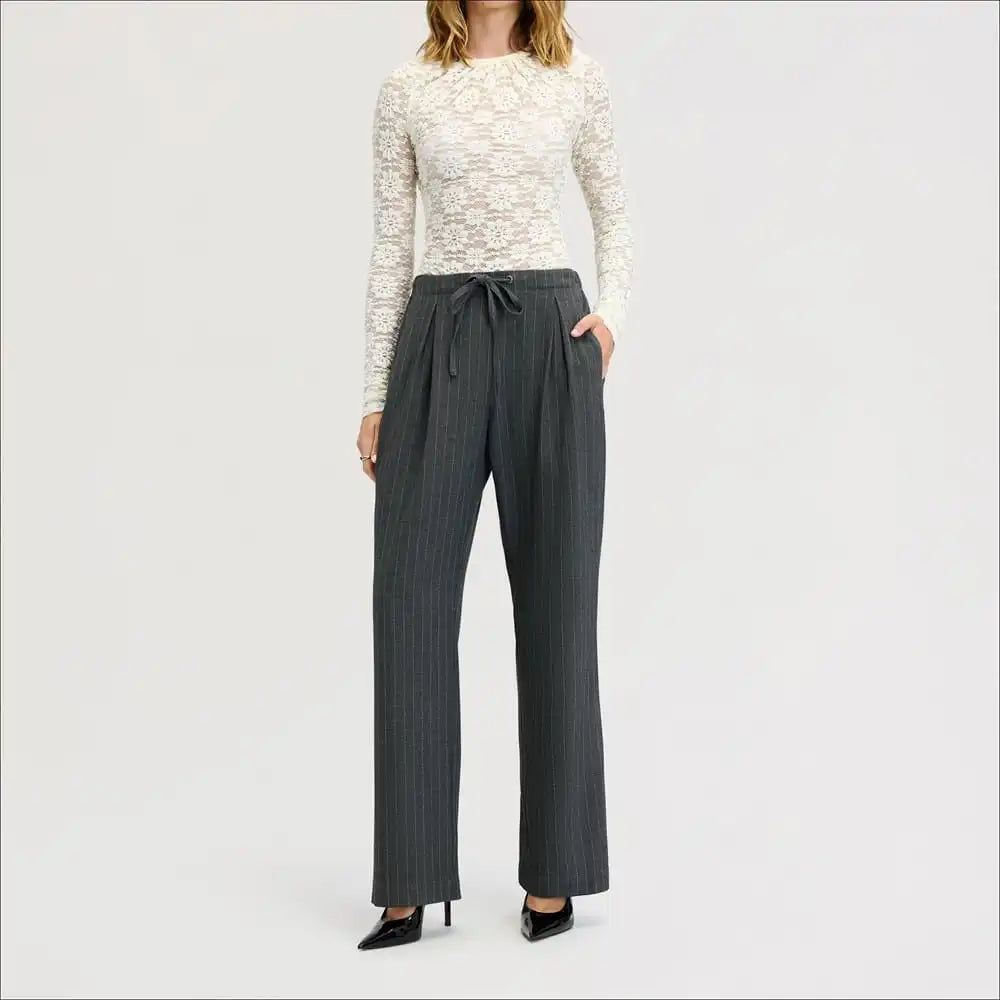 Drawstring Pleat Pant