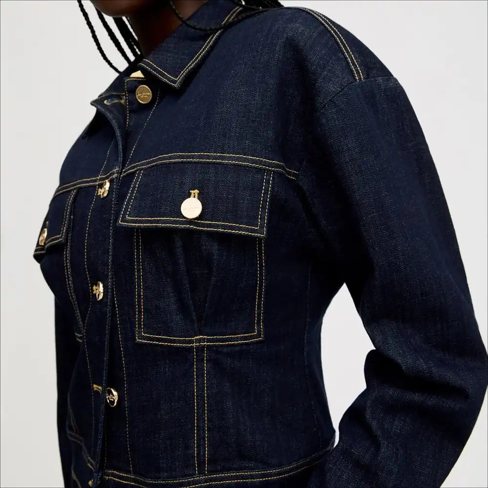 Cinch Waist Denim Jacket