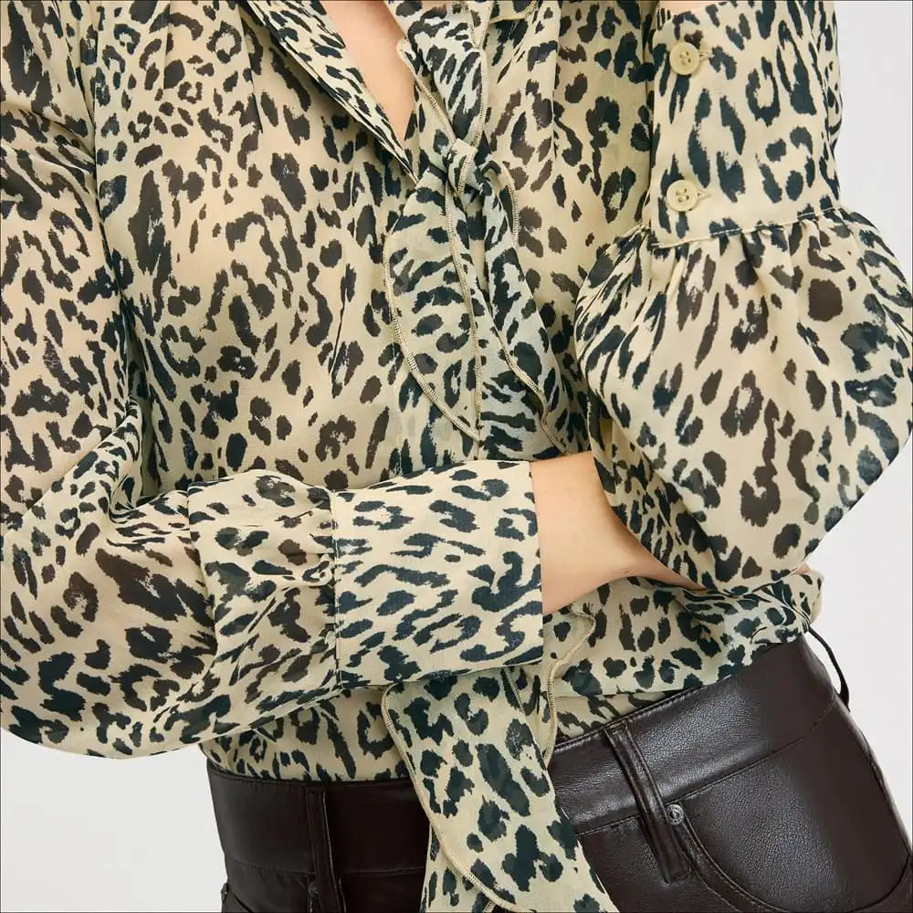 Sheer Print Blouse