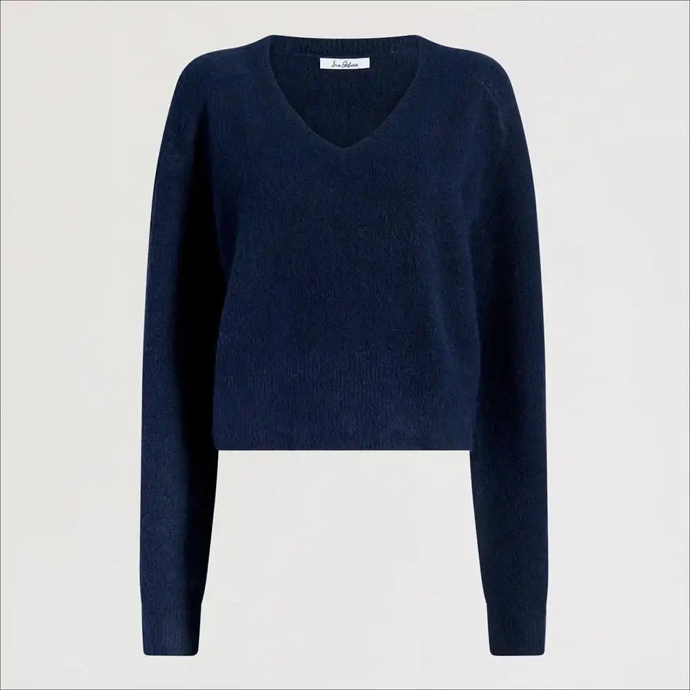 Deep V-Neck High Rib Sweater