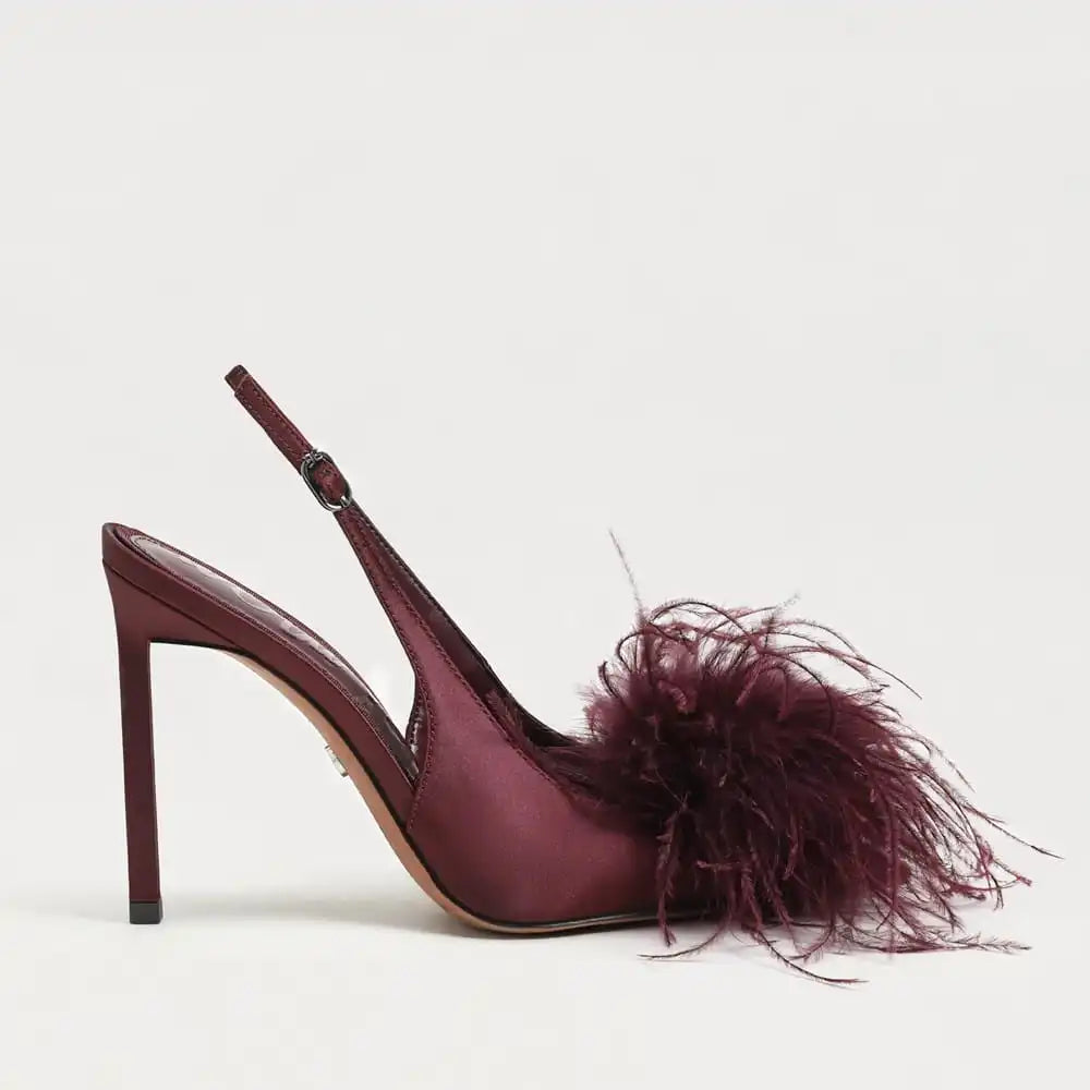 Tegan Feather Slingback Pump